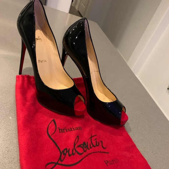 Like Christian Louboutin Peep Toe Stilettos - Picture 1 of 8